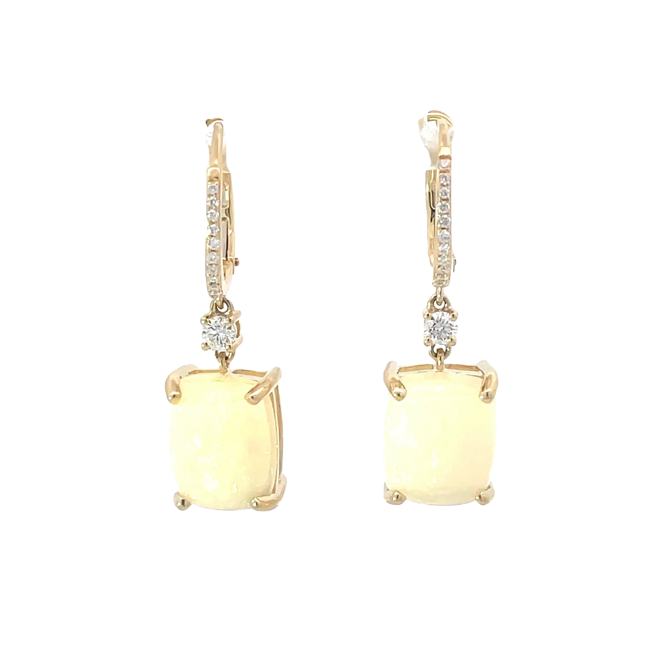 Diamond Opal Drop Earrings