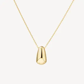 Drop Dome Pendant Necklace in Gold