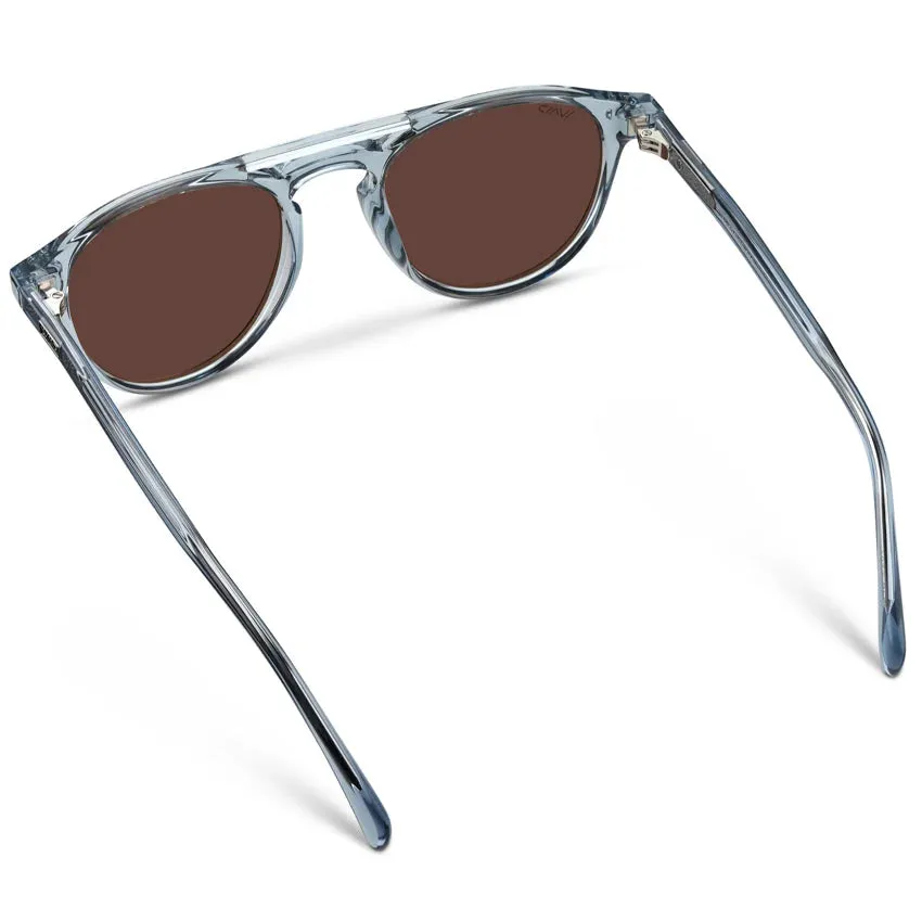 EASTON Men's Round Trendy Sunglasses in Denim Blue by WMP Eyewear