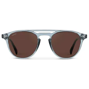 EASTON Men's Round Trendy Sunglasses in Denim Blue by WMP Eyewear