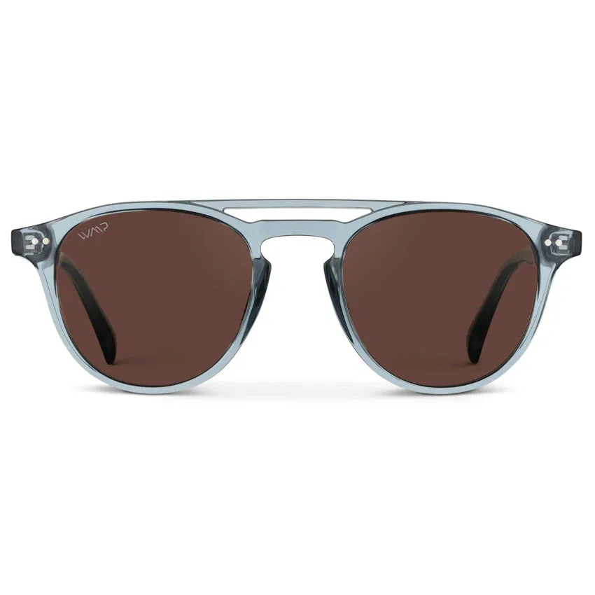 EASTON Men's Round Trendy Sunglasses in Denim Blue by WMP Eyewear