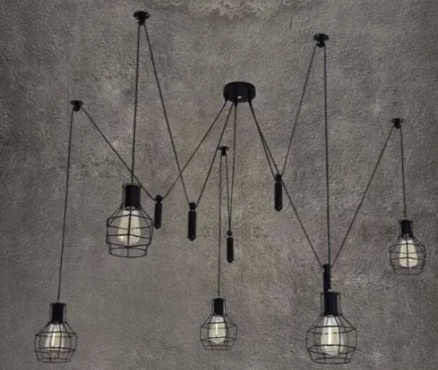Filippa Pulley Cage Industrial Pendant Lamp