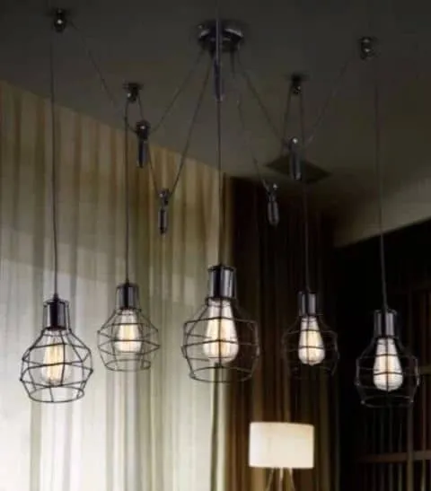 Filippa Pulley Cage Industrial Pendant Lamp