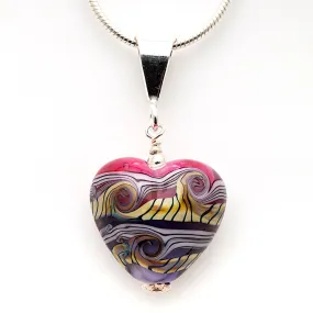 Fuchsia Heart Necklace