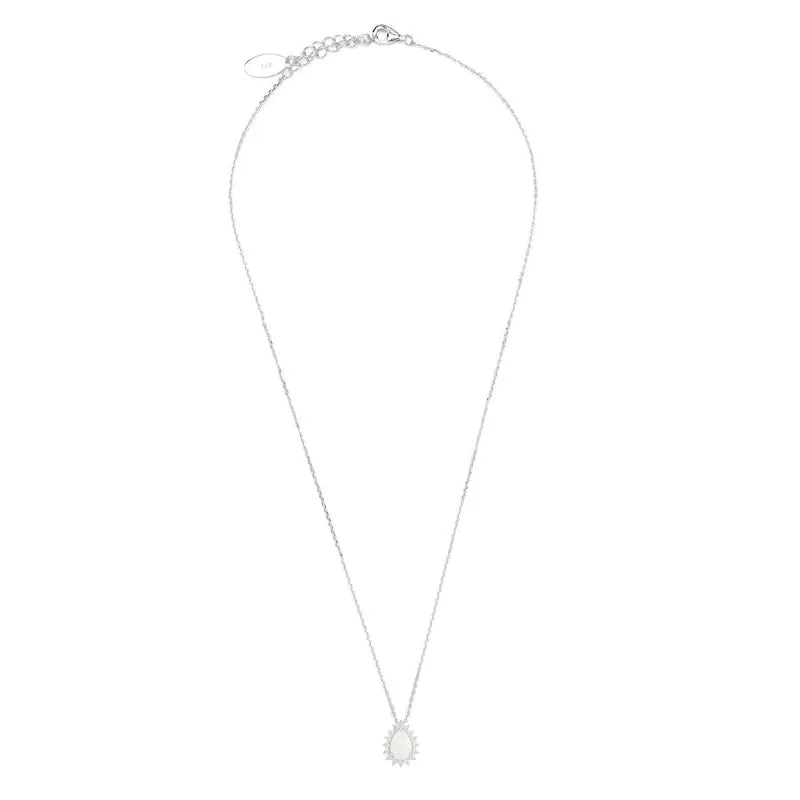 Georgini Opal Glow Rozelle Pendant - Silver