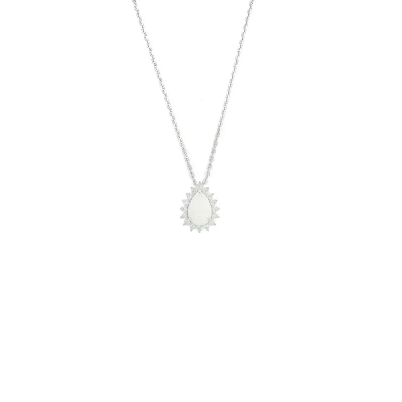 Georgini Opal Glow Rozelle Pendant - Silver