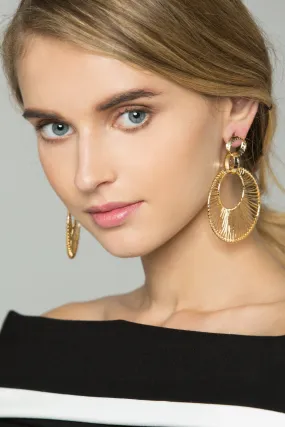 Gold Dreamcatcher Hoop Earrings