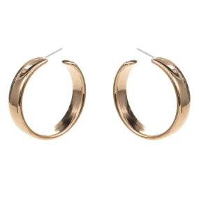 Gold Metal Hoop Earrings