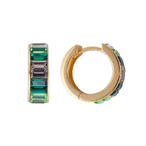 GREEN OMBRE MIDI HOOPS