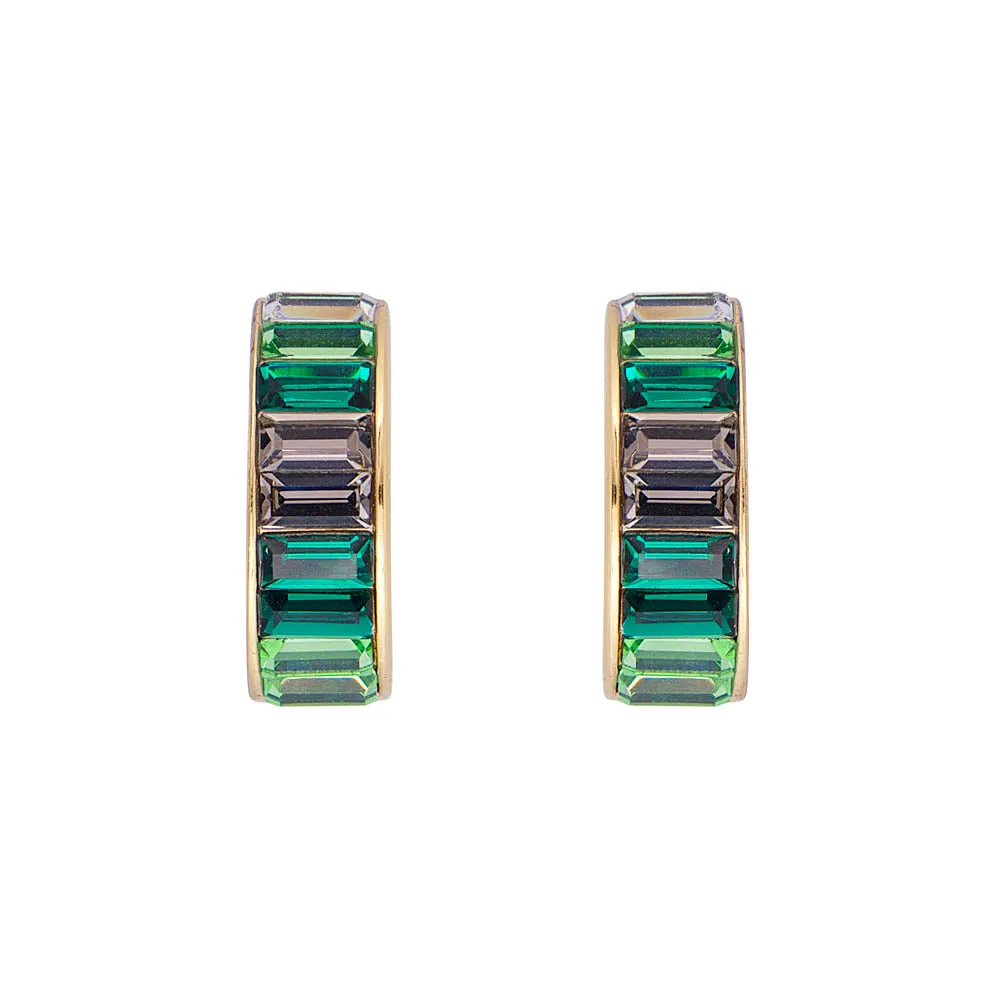 GREEN OMBRE MIDI HOOPS
