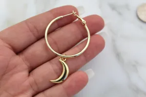 Guadalupe’s Moon Hoop Earrings