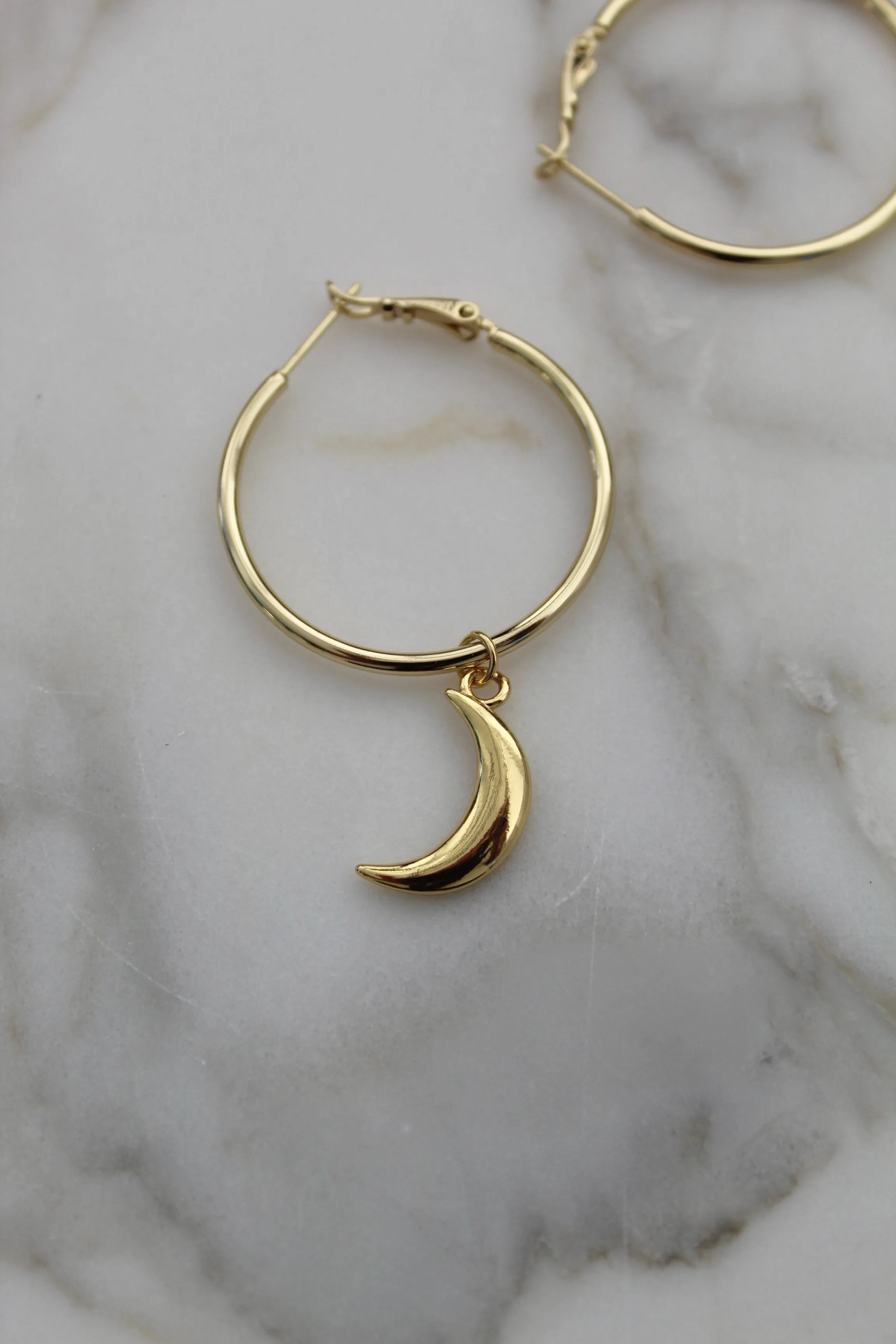 Guadalupe’s Moon Hoop Earrings