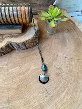 Handmade Buffalo Nickel & Turquoise Nugget Necklace