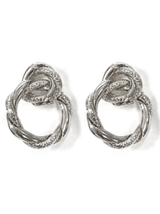 HE3076 Twist Knot Hoop Earrings