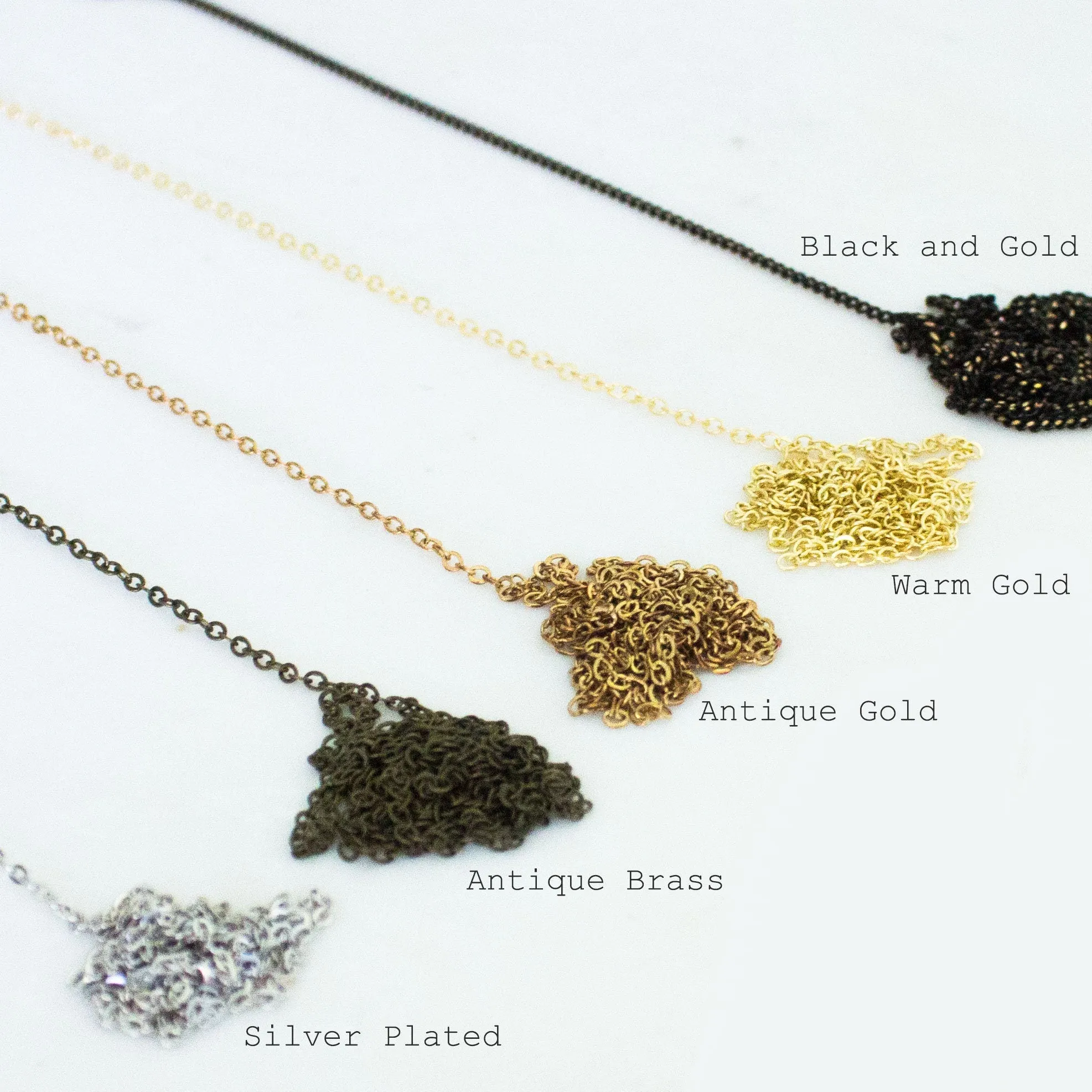 Hexagon and Gold Bar Necklace