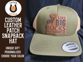 I Like Big Bucks and I Cannot Lie Leather Patch Trucker Hats - Classic Colors