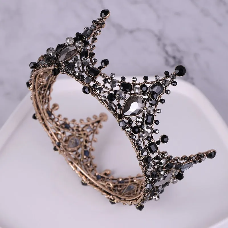 Iconic Black Crystal Crown
