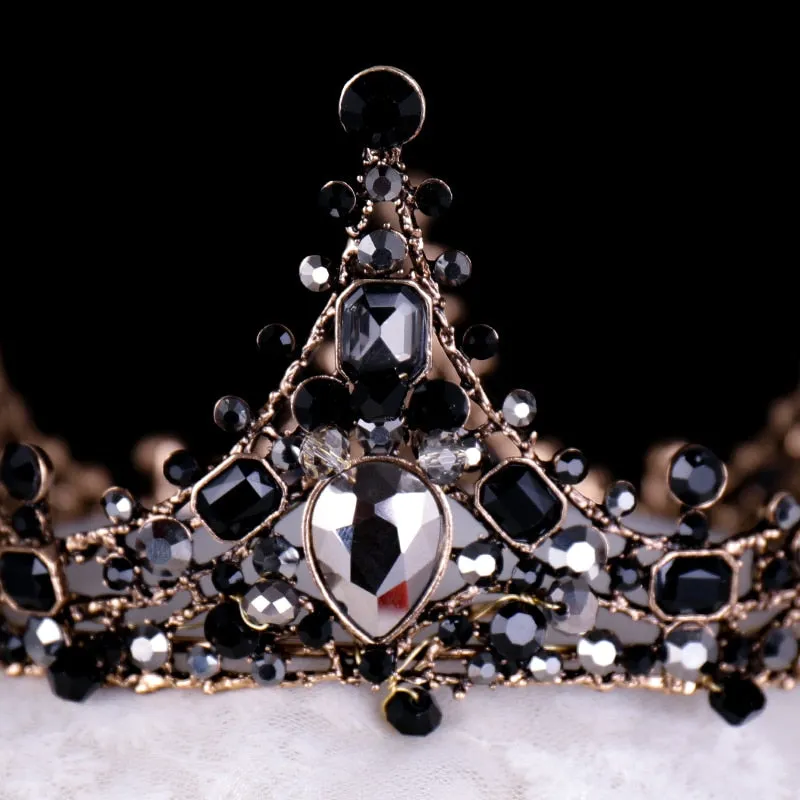 Iconic Black Crystal Crown