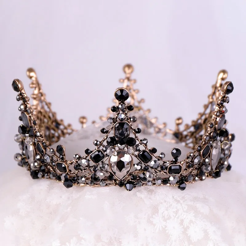 Iconic Black Crystal Crown