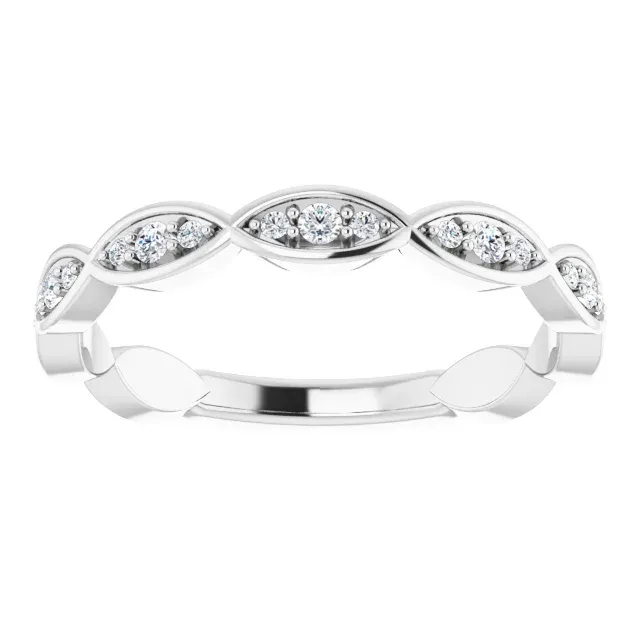 Infinity-Inspired Diamond Wedding Band in 14k Gold