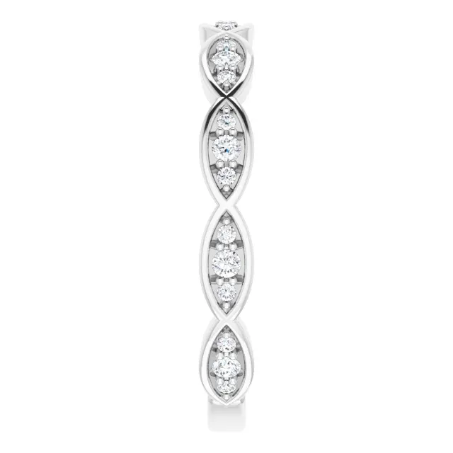 Infinity-Inspired Diamond Wedding Band in 14k Gold