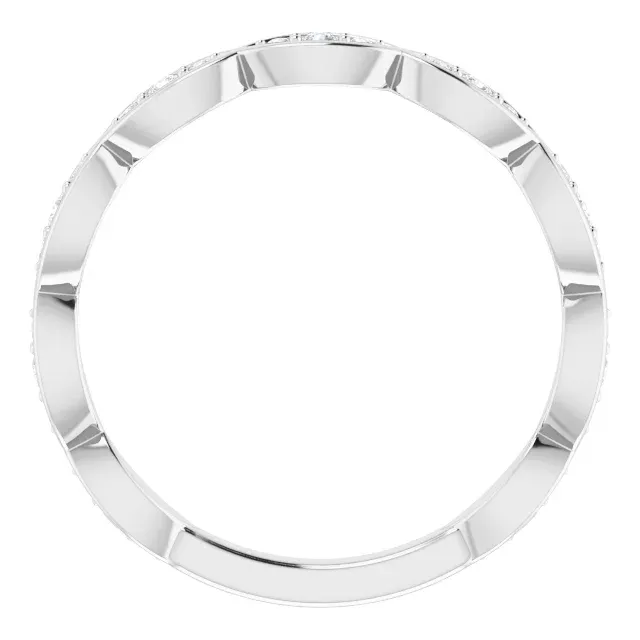 Infinity-Inspired Diamond Wedding Band in 14k Gold