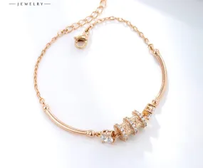 Jewelry Plated 18K Gold Jewelry Wholesale Small Waist Bracelet Girls High-end Niche Best Friend Hand Jewelry