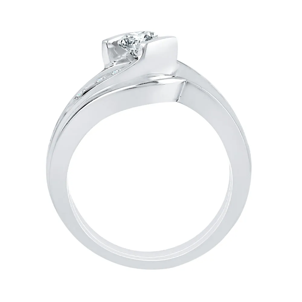 KATARINA 1/2 cttw Channel Set Lab Grown Diamond Bridal Set in 14k Gold