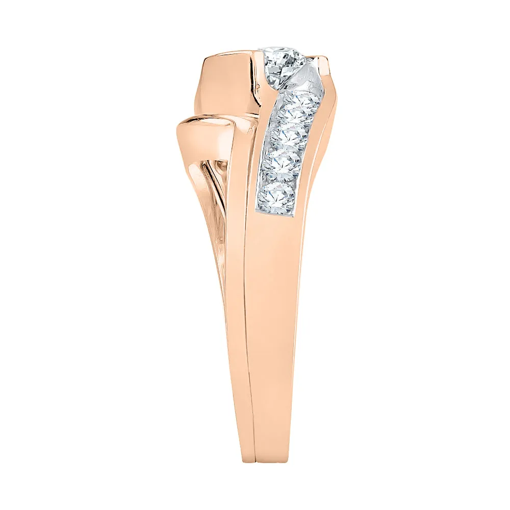 KATARINA 1/2 cttw Channel Set Lab Grown Diamond Bridal Set in 14k Gold