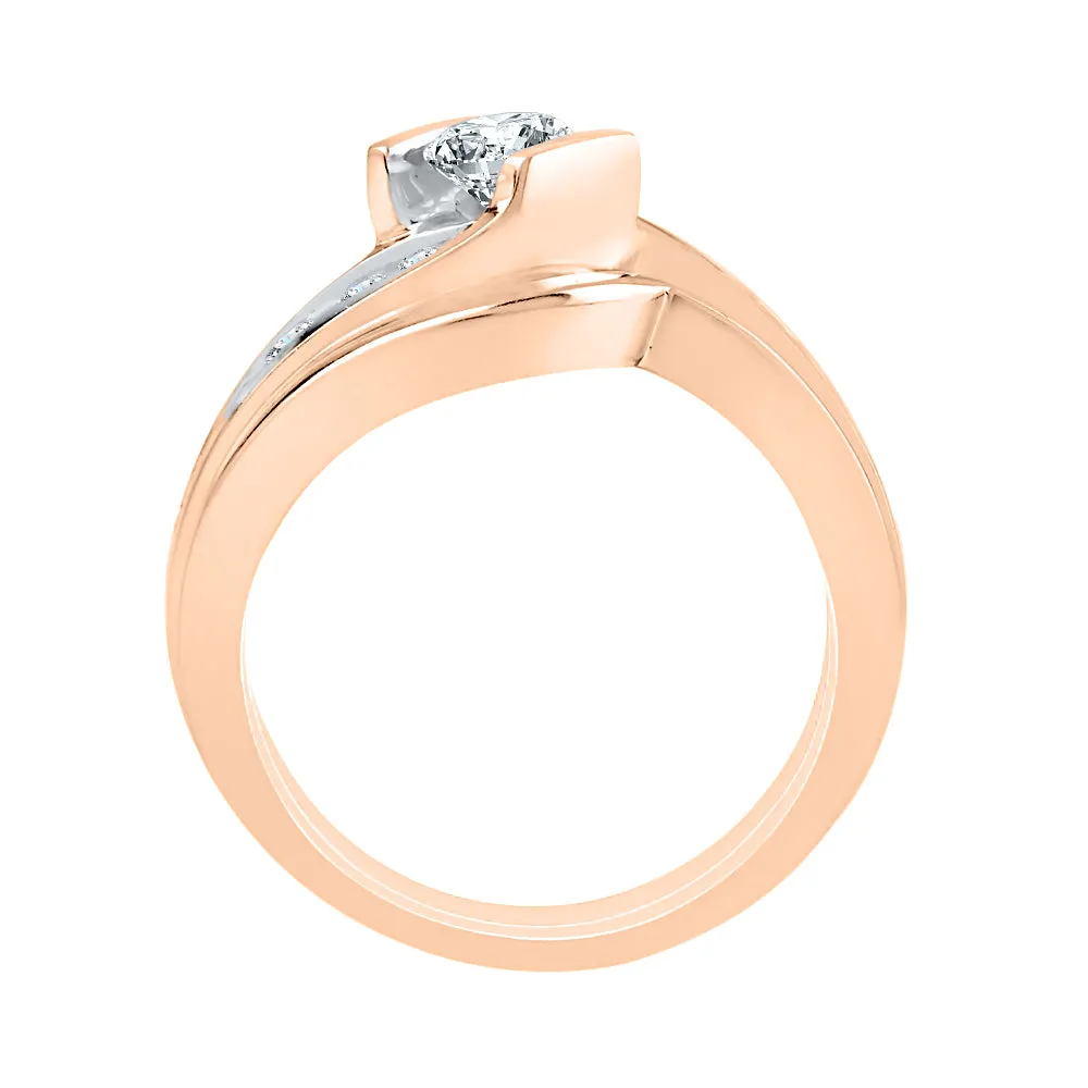 KATARINA 1/2 cttw Channel Set Lab Grown Diamond Bridal Set in 14k Gold
