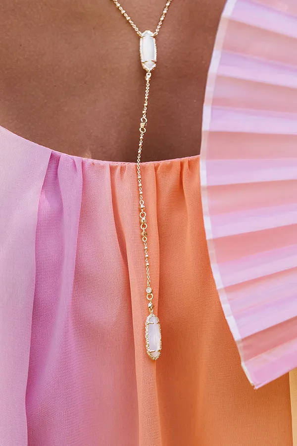 Kendra Scott Layla Gold Y Necklace in Opalite Illusion