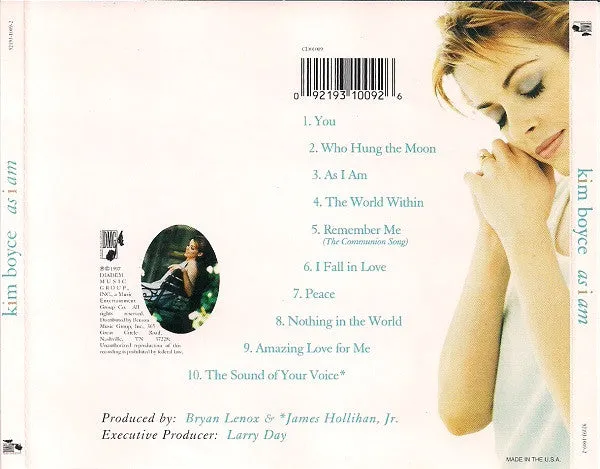 Kim Boyce - As I Am (CD, Album) (NM or M-)
