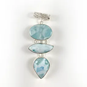 Larimar & Sterling Silver Pendant