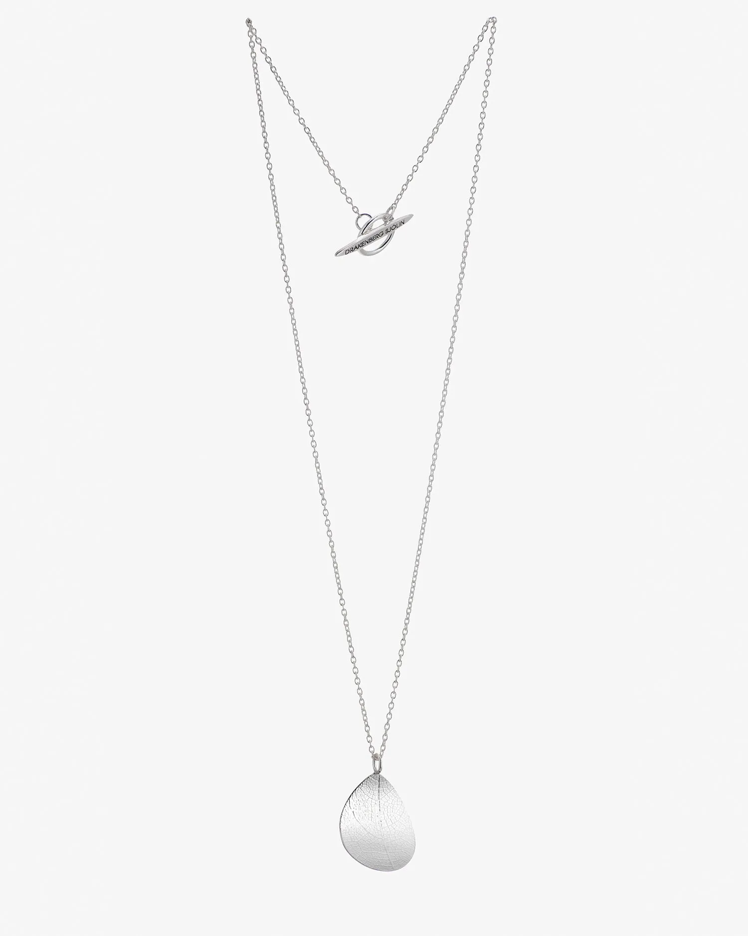 Leaf single necklace silver