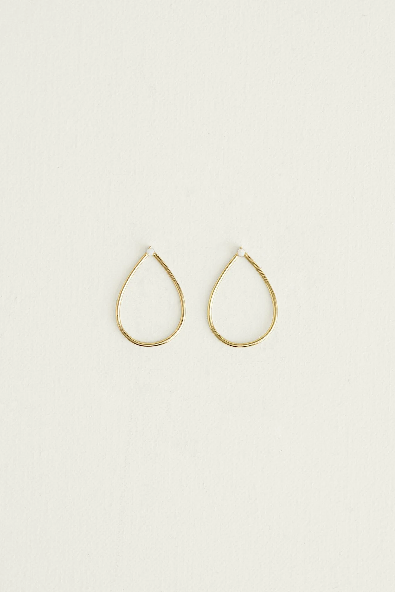 Leslie Francesca Tear Drop Stud Hoops