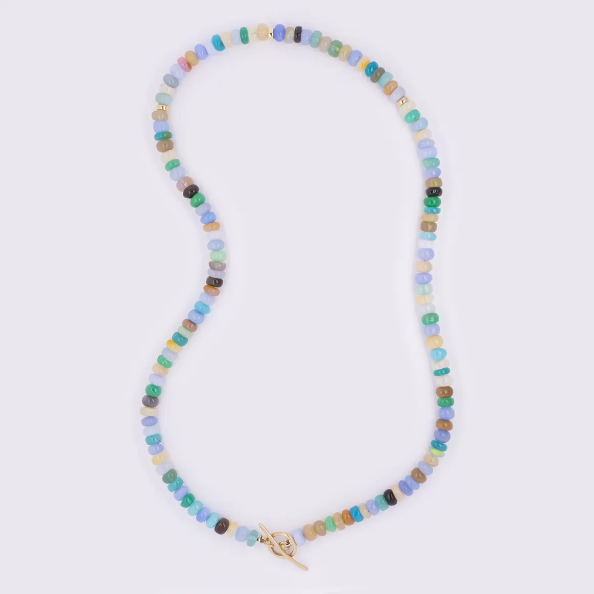 *Limited Edition* Green Multi Coloured Opal Toggle Necklace
