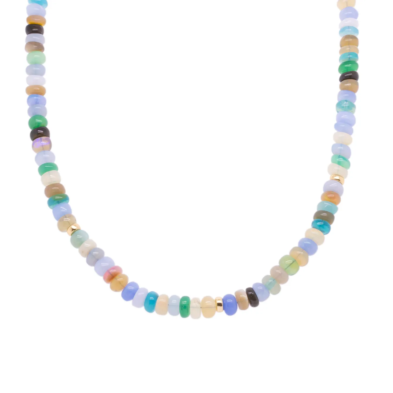 *Limited Edition* Green Multi Coloured Opal Toggle Necklace
