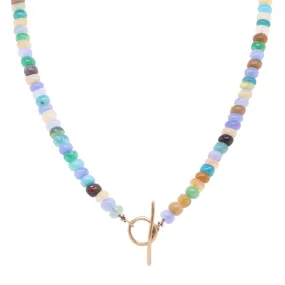 *Limited Edition* Green Multi Coloured Opal Toggle Necklace