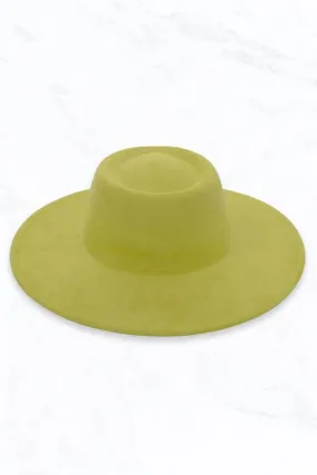 Line Green Suede Concave Hat
