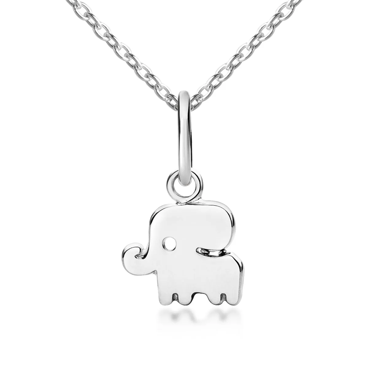 Little Good Luck Elephant Pendant - Sterling Silver