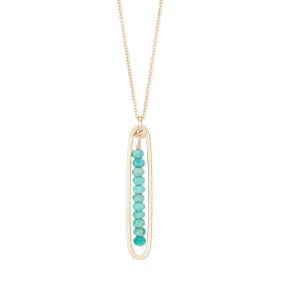 lyric necklace with turquoise