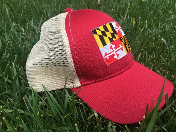 MARYLAND STATE FLAG MESH HAT SNAPBACK