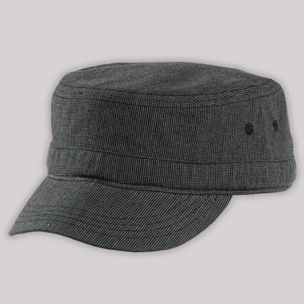 Men's Houndstooth Military Hat