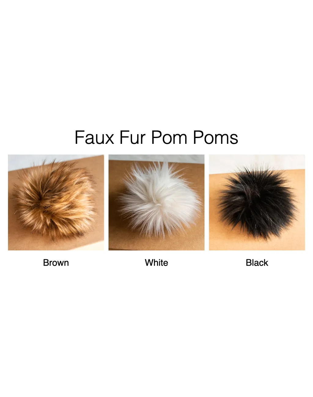 Mini Double Faux Fur Pom Pom Beanie