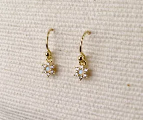 Mini Opal Flower Earrings