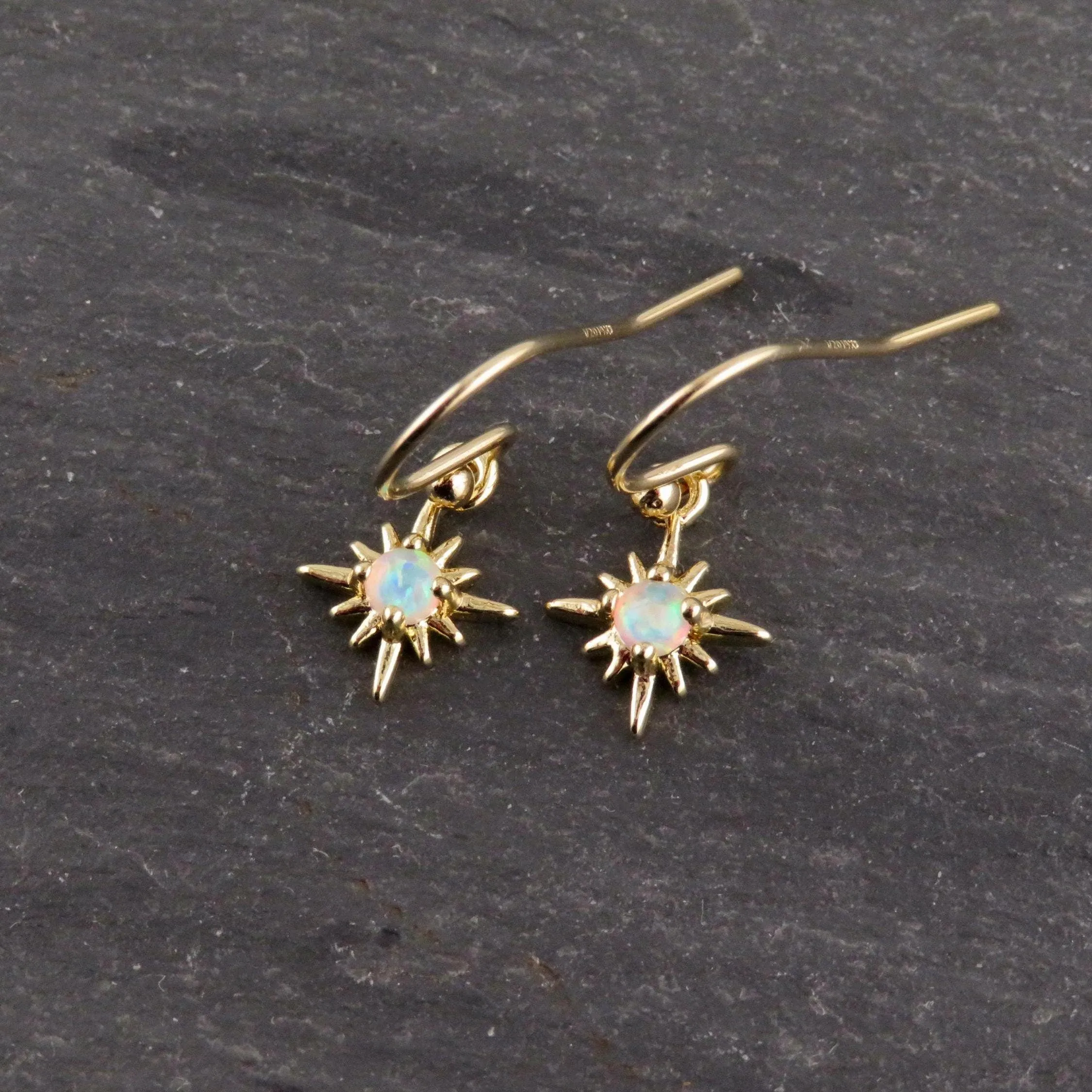 Mini Opal Starburst Earrings