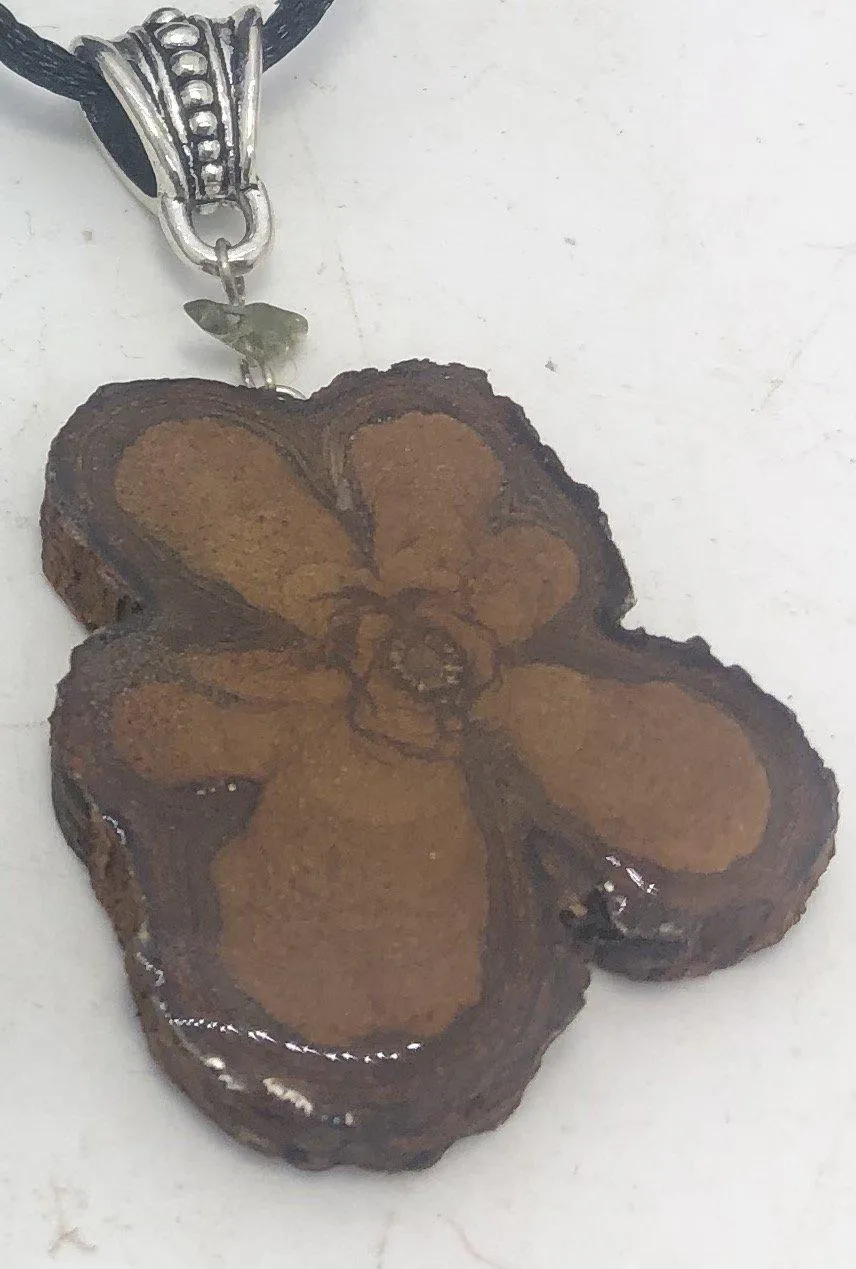 Moldavite and Ayahuasca Vine Pendant