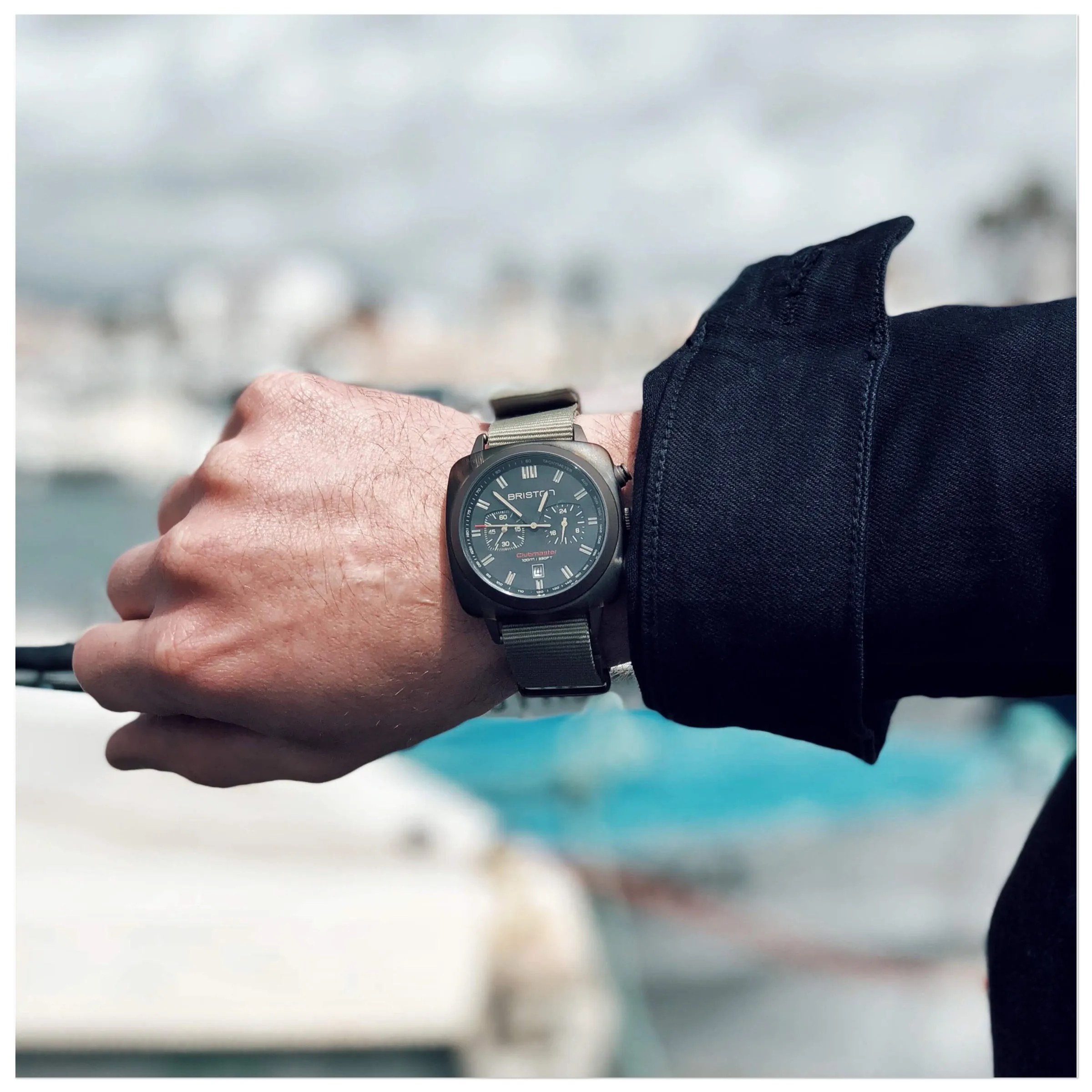 MONTRE BRISTON - CLUBMASTER SPORT ACÉTATE -JUNGLE