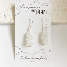 Moonstone Stack Earring in Gold or silver