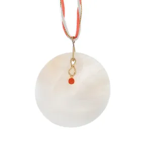 Mother-of-Pearl shell & Faceted Mexican Fire Opal Necklace